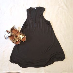 Gray tshirt material dress